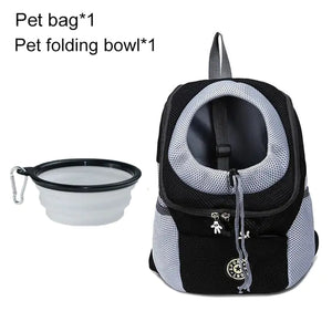 Pet Travel Carrier Bag  WideNet Global Marketplace Black with Bowl M for 5-10kg 