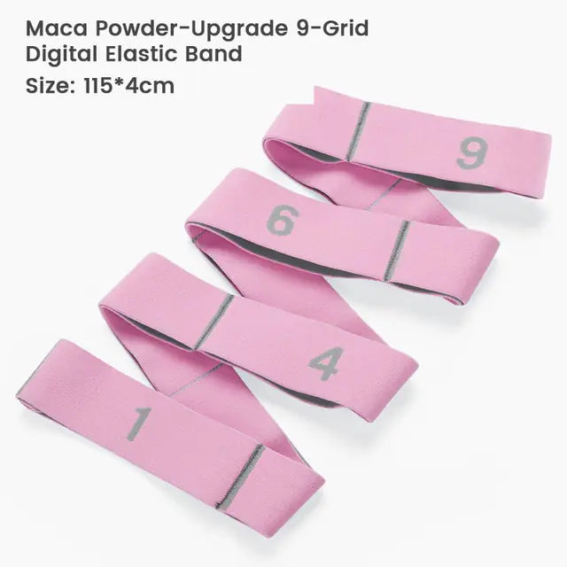 Yoga Elastic Band  WideNet Global Marketplace Pink 9 Grids 