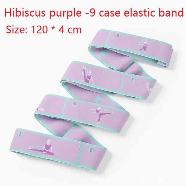 Yoga Elastic Band  WideNet Global Marketplace Purple 02 9 Grids 