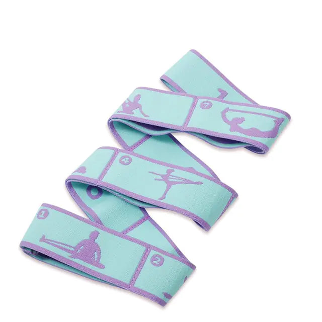 Yoga Elastic Band  WideNet Global Marketplace Sky Blue 8 Grids 