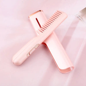 Portable Straightening Hair Comb  WideNet Global Marketplace Pink  