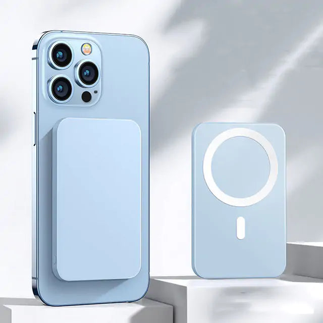 Magnetic Wireless Charger  WideNet Global Marketplace Light Blue 5000mAh 