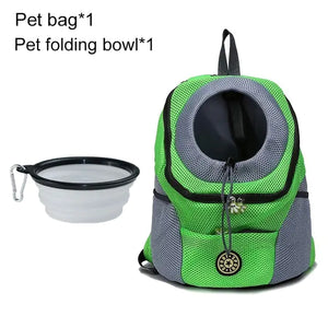 Pet Travel Carrier Bag  WideNet Global Marketplace Green with Bowl L for 10-13kg 