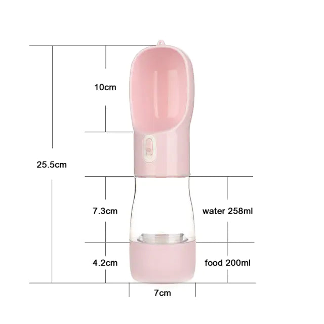 Pet Dog Water Bottle Feeder  WideNet Global Marketplace Pink1  