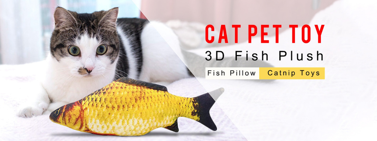 Cat Pet Toy Fish Pillow Catnip Toys WideNet Global Marketplace