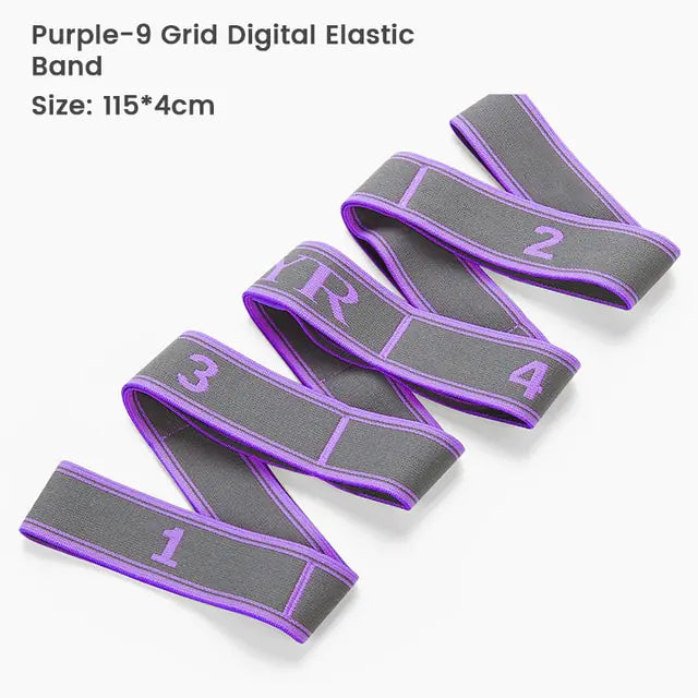 Yoga Elastic Band  WideNet Global Marketplace Purple 9 Grids 