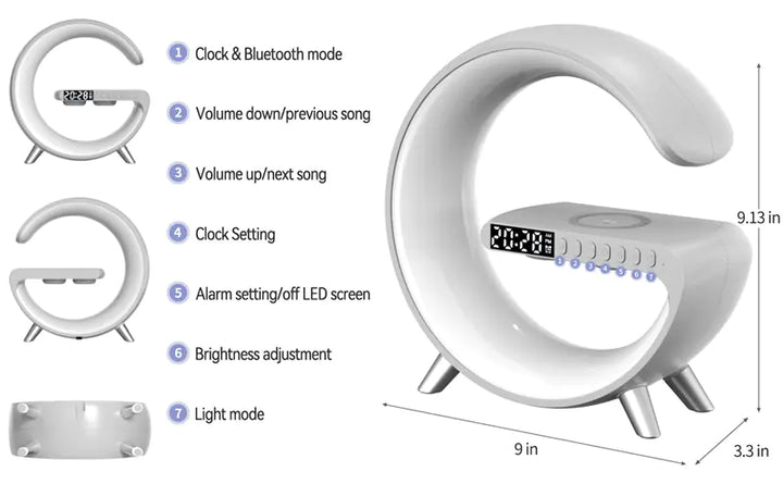 Bluetooth Speaker Wireless Charger Lamp  WideNet Global Marketplace   