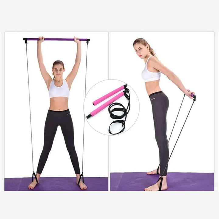 Portable Pilates Bar and Resistance Band  WideNet Global Marketplace   